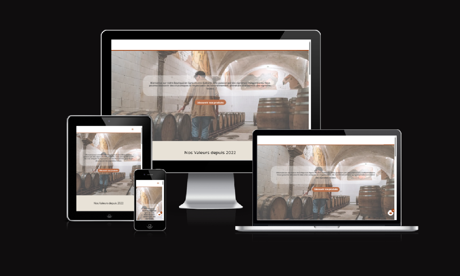 aucomptoirdebasile.com différents support responsive